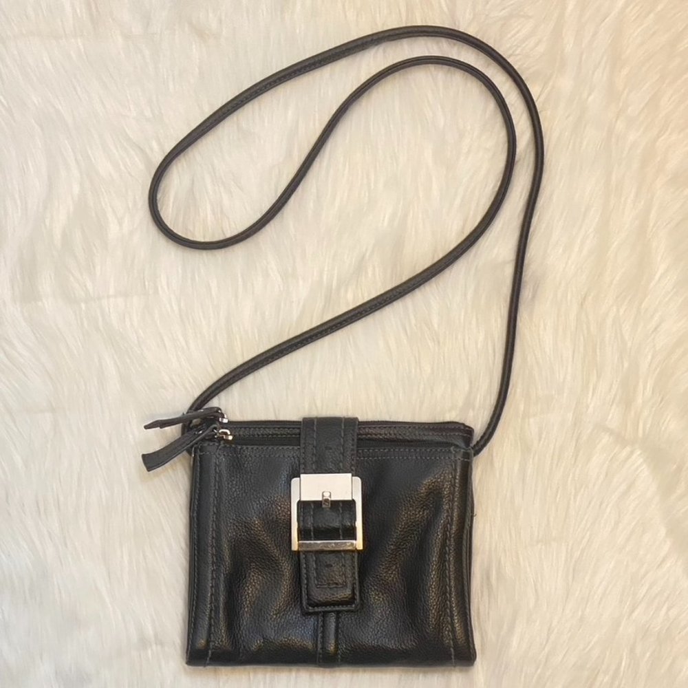 Clarks Leather Crossbody Purse Black